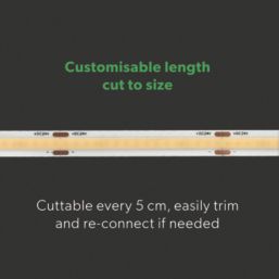 4lite LiteGlo Indoor & Outdoor 5m LED Warm White COB Strip Light Kit 4.8W 480lm