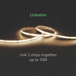 4lite LiteGlo Indoor & Outdoor 5m LED Warm White COB Strip Light Kit 4.8W 480lm
