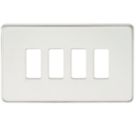 Knightsbridge  4-Module Grid Faceplate Polished Chrome