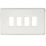 Knightsbridge  4-Module Grid Faceplate Polished Chrome