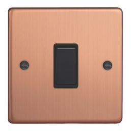 Varilight  10A 1-Gang 2-Way Light Switch  Brushed Copper