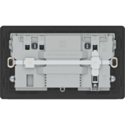 British General Evolve 13A 2-Gang SP Switched Socket + 3.25A 65W 2-Outlet Type C USB Charger Copper with Black Inserts