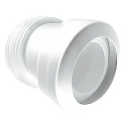 McAlpine MACFIT Rigid 14° Angled WC Pan Connector White 150mm