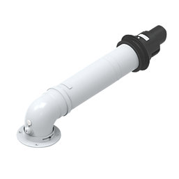 Baxi Internal Fit Telescopic Flue 420-690mm White / Black