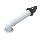 Baxi Internal Fit Telescopic Flue 420-690mm White/Black