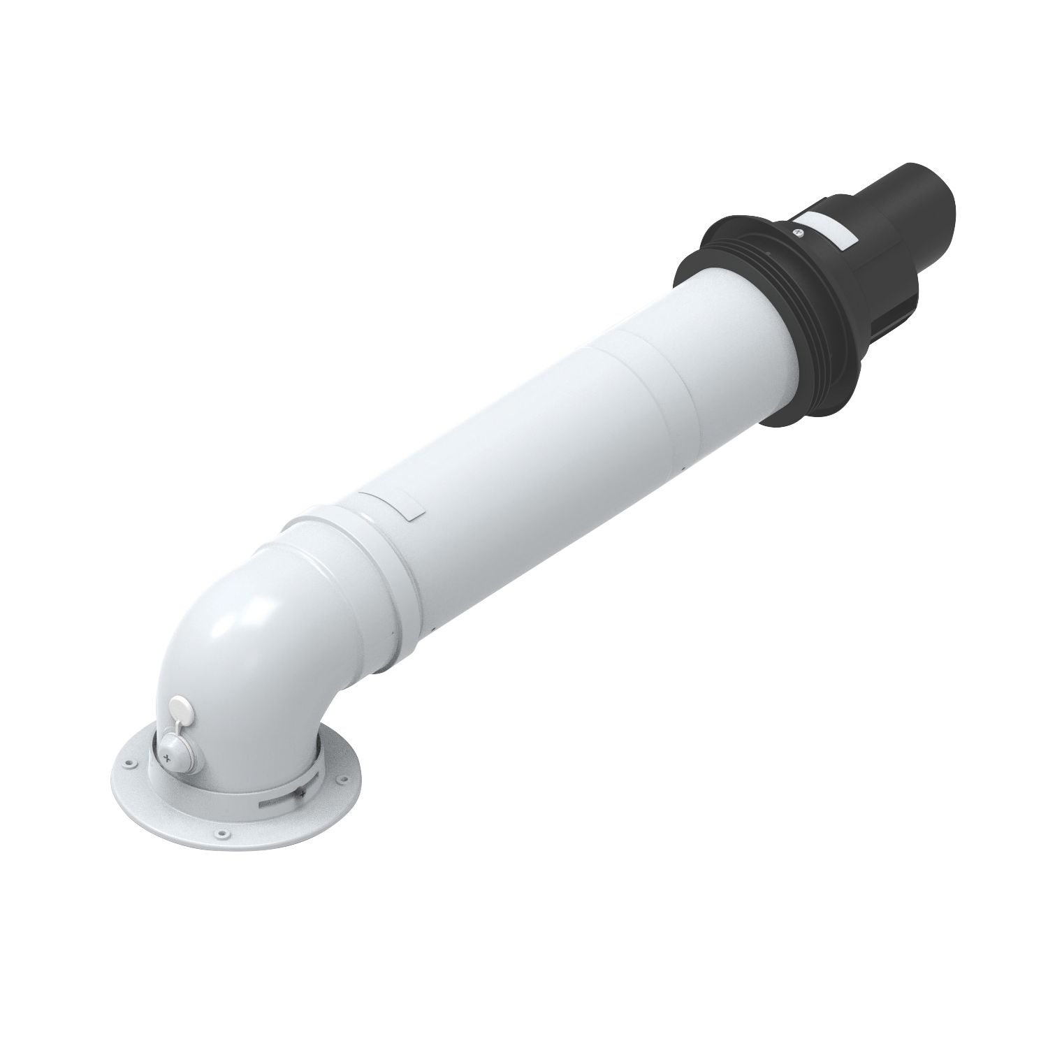 Baxi Internal Fit Telescopic Flue 420-690mm White/Black (105JL)