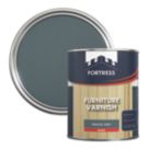 Fortress 750ml Mid Grey Gloss Water-Based Interior Furniture Varnish