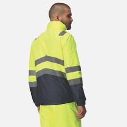 Regatta Pro Hi Vis Bomber Jacket Yellow / Navy Large 48" Chest