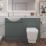 Alaska Bathroom Fitted Furniture Pack LH Vanity with Basin Dark Green Matt 1244mm x 355mm x 997mm