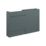 Alaska Bathroom Fitted Furniture Pack LH Vanity with Basin Dark Green Matt 1244mm x 355mm x 997mm