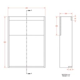 Alaska Bathroom Fitted Furniture Pack LH Vanity with Basin Dark Green Matt 1244mm x 355mm x 997mm