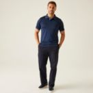 Regatta Navigate Polo Shirt Navy/French Blue - N5P 3X Large 55.1" Chest