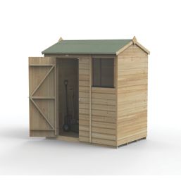 Forest Beckwood 6' x 4' (Nominal) Reverse Apex Shiplap Timber Shed with Base & Assembly