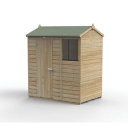 Forest Beckwood 6' x 4' (Nominal) Reverse Apex Shiplap Timber Shed with Base & Assembly
