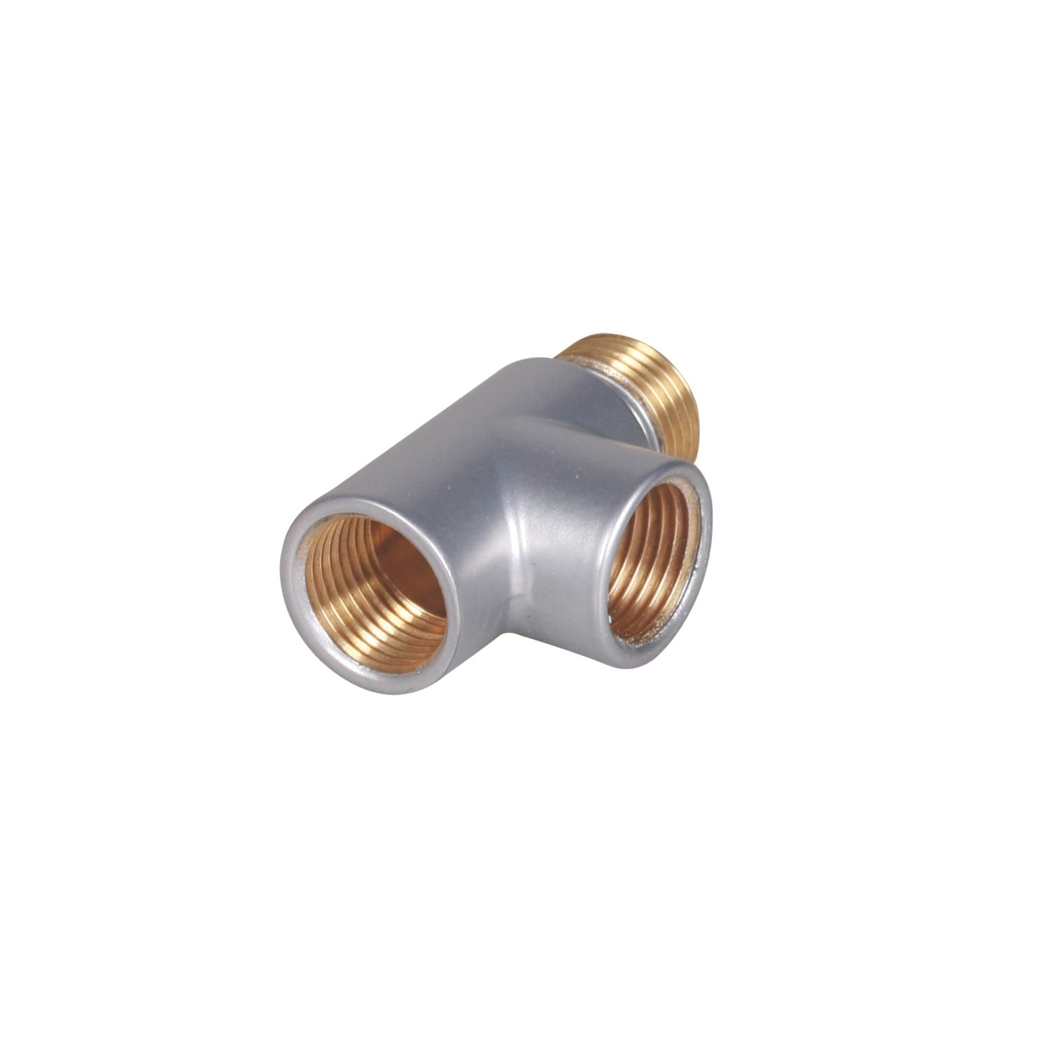 Terma 15mm BSP Male x 15mm BSP Female 60mm Silver Radiator T-Piece (105RH)