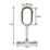 Essentials Oval Rail Centre Brackets Polished Stainless Steel 30mm 2 Pack