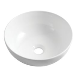 Swirl Chagan White Basin No Tap Holes 328mm