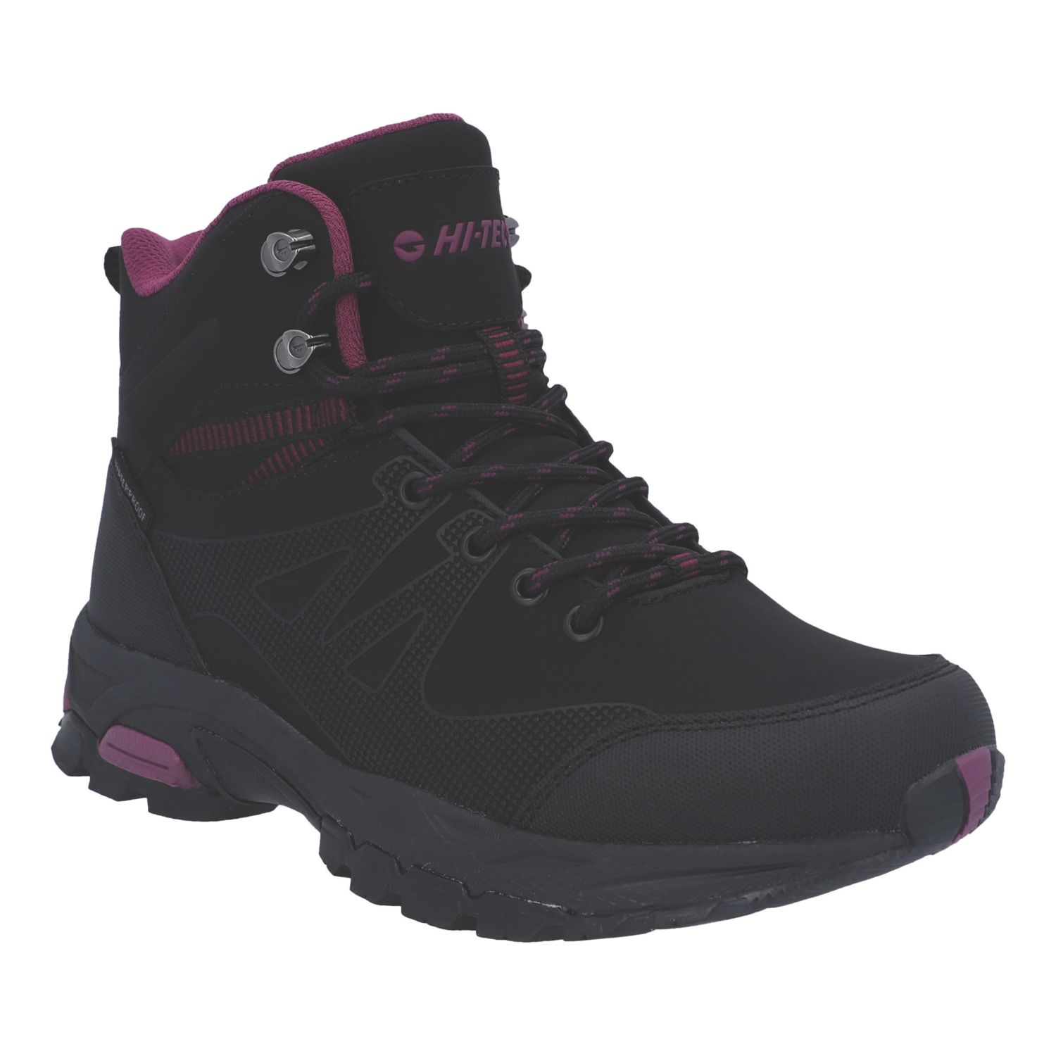 Hi-Tec Jackdaw Mid Size 7 Womens Black Waterproof Non Safety Work Boots (105XE)