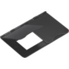 Knightsbridge Flat Plate 4-Module Modular Faceplate Matt Black
