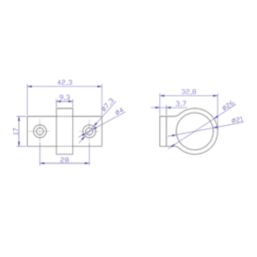 Smith & Locke Sash Window Handles Polished Brass 42mm x 33mm 10 Pack