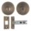 Smith & Locke Antique Brass Mortice Latch & Thumbturn Set 76mm Case - 57mm Backset