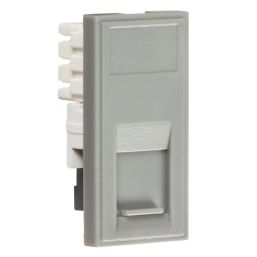 Knightsbridge  Modular RJ11 Telephone / Data Socket Grey with Grey Inserts