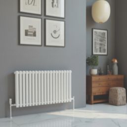Reina Elips Single 600mm x 960mm 2514BTU White Horizontal Designer Radiator