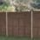 Forest TP Super Lap  Garden Fencing Panel Dark Brown 6' x 5' 6" Pack of 3
