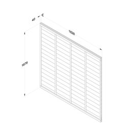 Forest TP Super Lap  Fence Panels Dark Brown 6' x 5' 6" Pack of 3