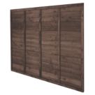 Forest TP Super Lap  Fence Panels Dark Brown 6' x 5' 6" Pack of 3