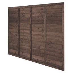 Forest TP Super Lap  Fence Panels Dark Brown 6' x 5' 6" Pack of 3
