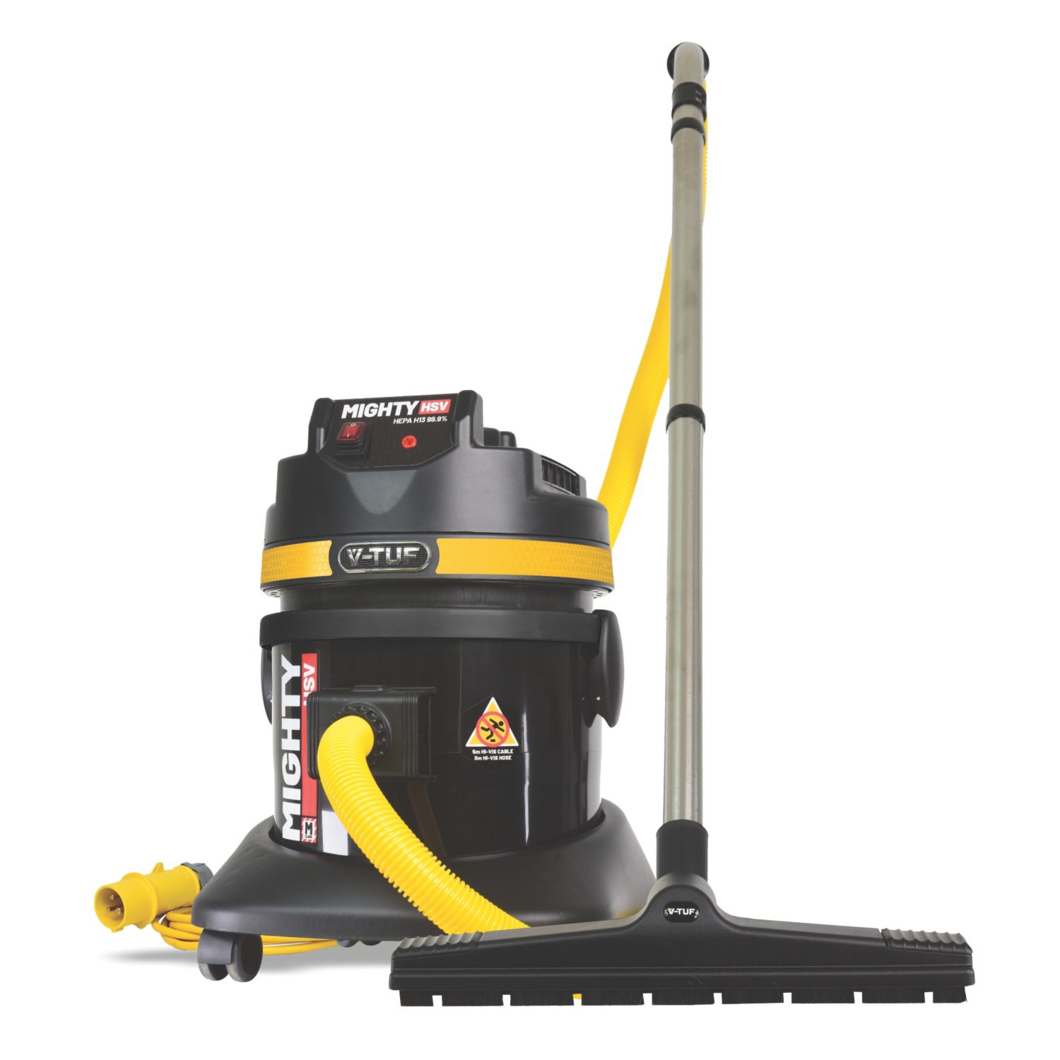 V-Tuf MIGHTYHSV110 1250W 21Ltr M Class Wet & Dry Dust Extractor 110V (106FN)
