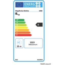 Heatrae Sadia Megaflo Eco Slimline 100d Direct Unvented  Hot Water Cylinder 100Ltr 1 x 3kW