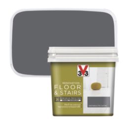 V33  Satin Anthracite Grey Acrylic Floor & Stair Paint 750ml