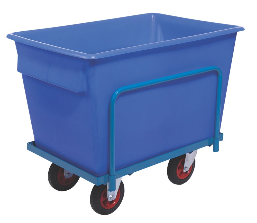 Mobile Container w/ Swivel Wheels Blue 370Ltr Screwfix
