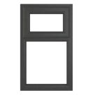Crystal  Top Opening Clear Double-Glazed Casement Anthracite Grey uPVC Window 610mm x 1115mm
