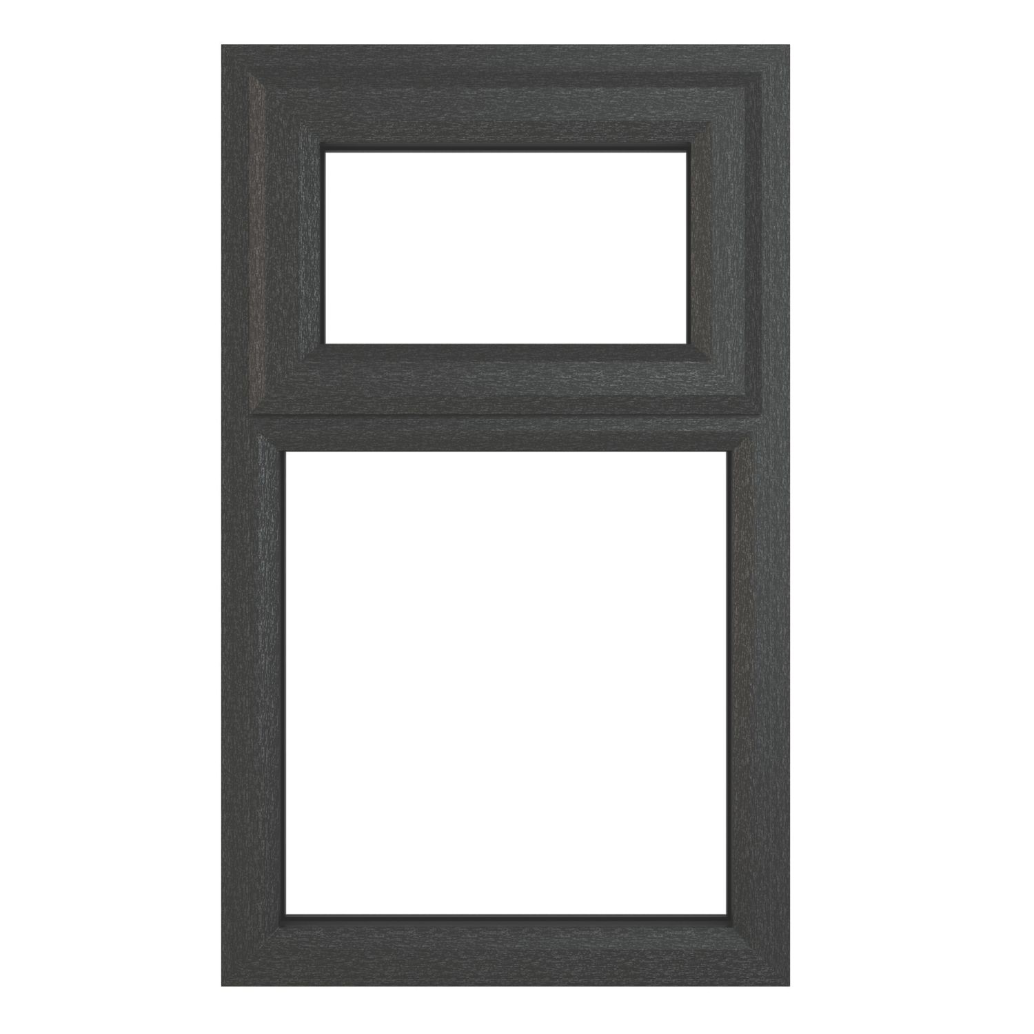 Crystal Top Opening Clear Double-Glazed Casement Anthracite Grey uPVC Window 610mm x 1115mm (106JK)