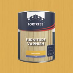 Fortress 750ml Light Oak Satin Water-Based Interior Furniture Varnish