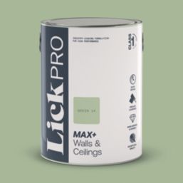 LickPro Max+ 5Ltr Green 14 Eggshell Emulsion  Paint