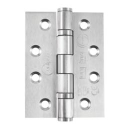 Eclipse  Satin Stainless Steel Grade 13 Fire Rated Ball Bearing Hinges 102mm x 76mm 2 Pack