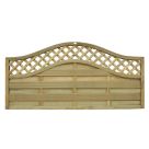 Forest Prague  Lattice Curved Top Garden Fence Panel Natural Timber 6' x 3' Pack of 5