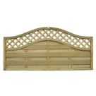 Forest Prague  Lattice Curved Top Fence Panels Natural Timber 6' x 3' Pack of 5