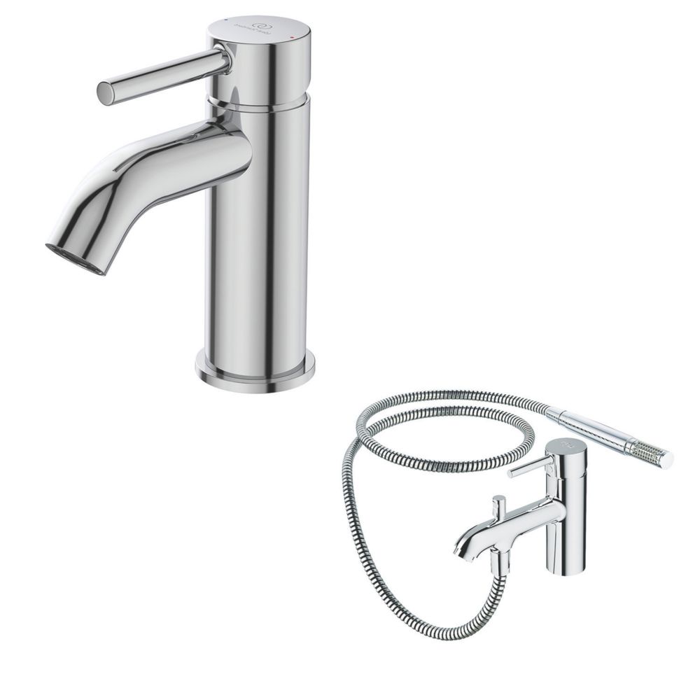 Ideal Standard Ceraline Basin Mixer & Bath Shower Tap Pack
