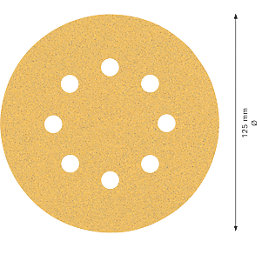 Bosch Expert C470 80 Grit 8-Hole Punched Wood Sanding Discs 125mm 50 Pack
