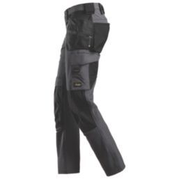 Snickers AW Full Stretch Holster Trousers Steel Grey / Black 35" W 32" L