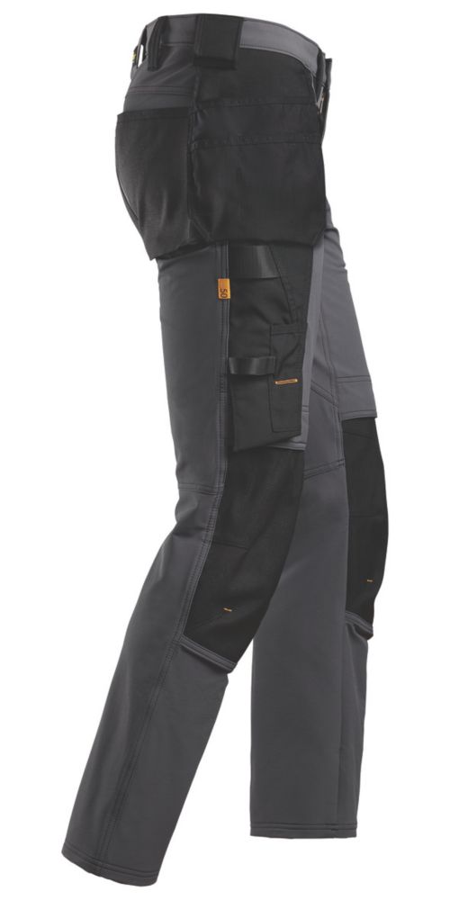 Snickers 6271 Full Stretch Work Trousers Steel Grey/Black 35