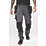 Snickers 6271 Full Stretch Trousers Steel Grey / Black 35" W 32" L