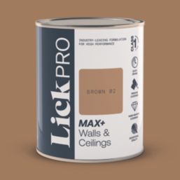 LickPro Max+ 1Ltr Brown 02 Matt Emulsion  Paint