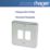 Hager Sollysta WRGP2BS 2-Module Grid Faceplate Brushed Steel