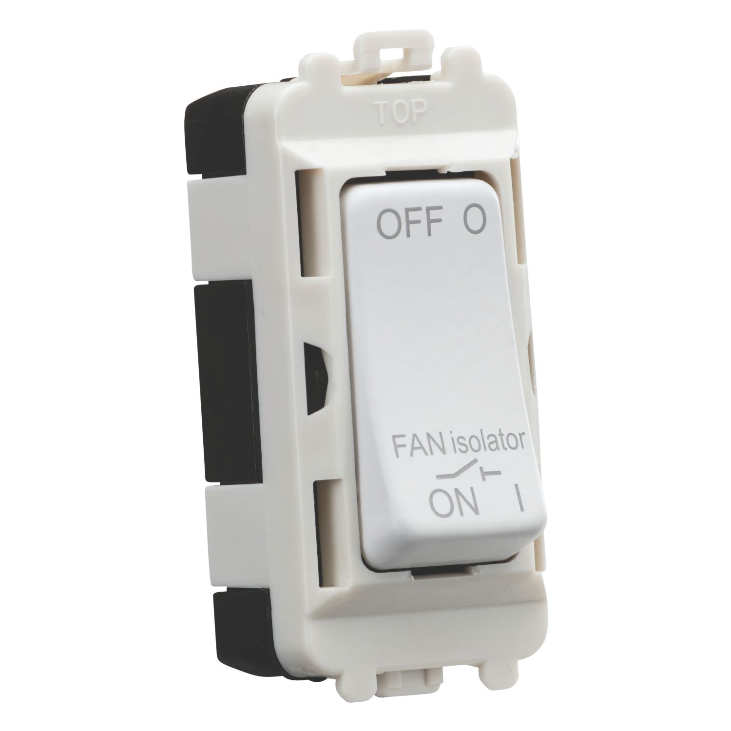Knightsbridge 10A Grid 3-Pole Fan Isolator Switch Matt White (107CR)